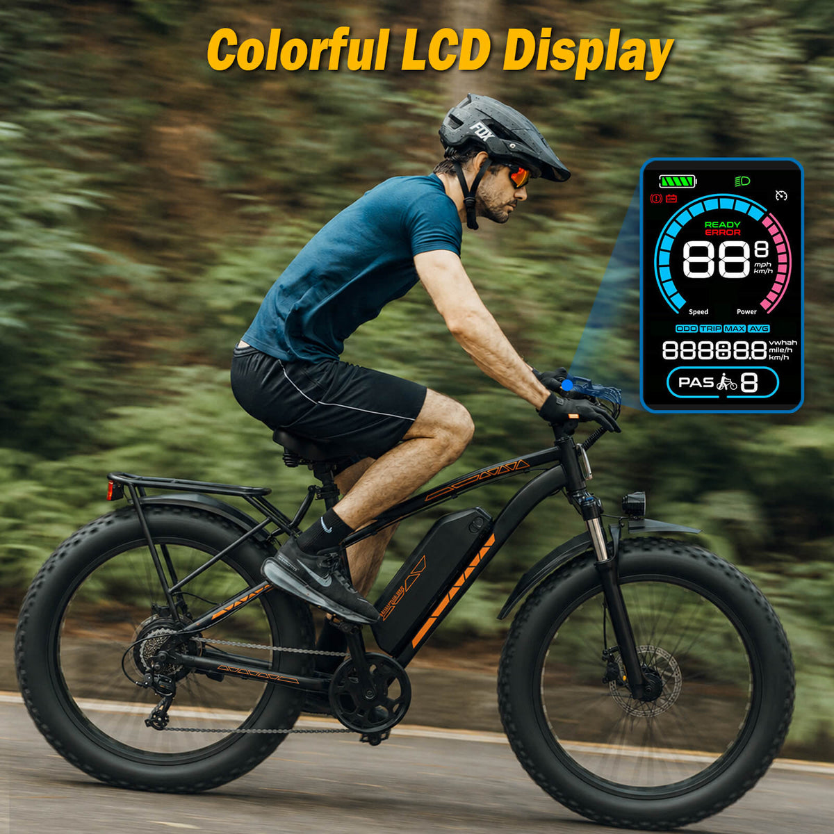 Electric Bike for Adults, 750W Motor, 48V 15Ah Battery, 26'' Fat Tire