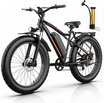 Electric Bike for Adults, 750W Motor, 48V 15Ah Battery, 26'' Fat Tire