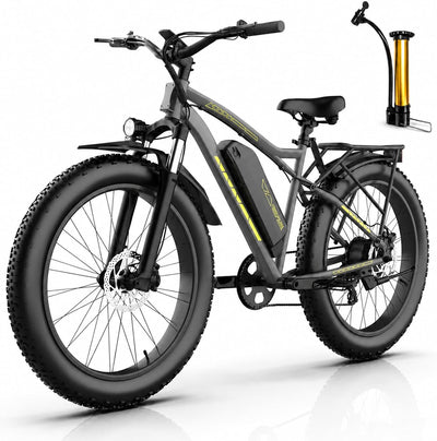 Electric Bike for Adults, 750W Motor, 48V 15Ah Battery, 26'' Fat Tire