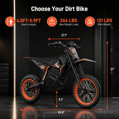 EM04 Off-Road Electric Mini Dirt Bike for Teens & Adults