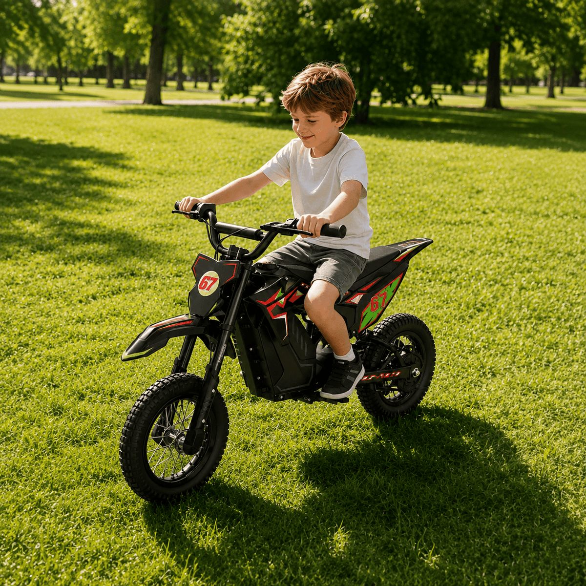 KM01 Electric Dirt Bike for Kids Ages 3-10