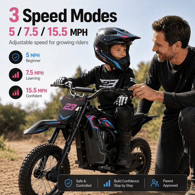 KM01 Electric Dirt Bike for Kids Ages 6-12
