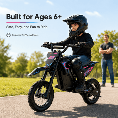 KM01 Electric Dirt Bike for Kids Ages 6-12