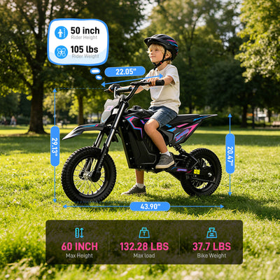 KM01 Electric Dirt Bike for Kids Ages 6-12